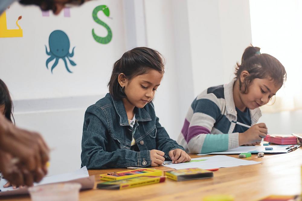 Children working in class in Crowley ISD